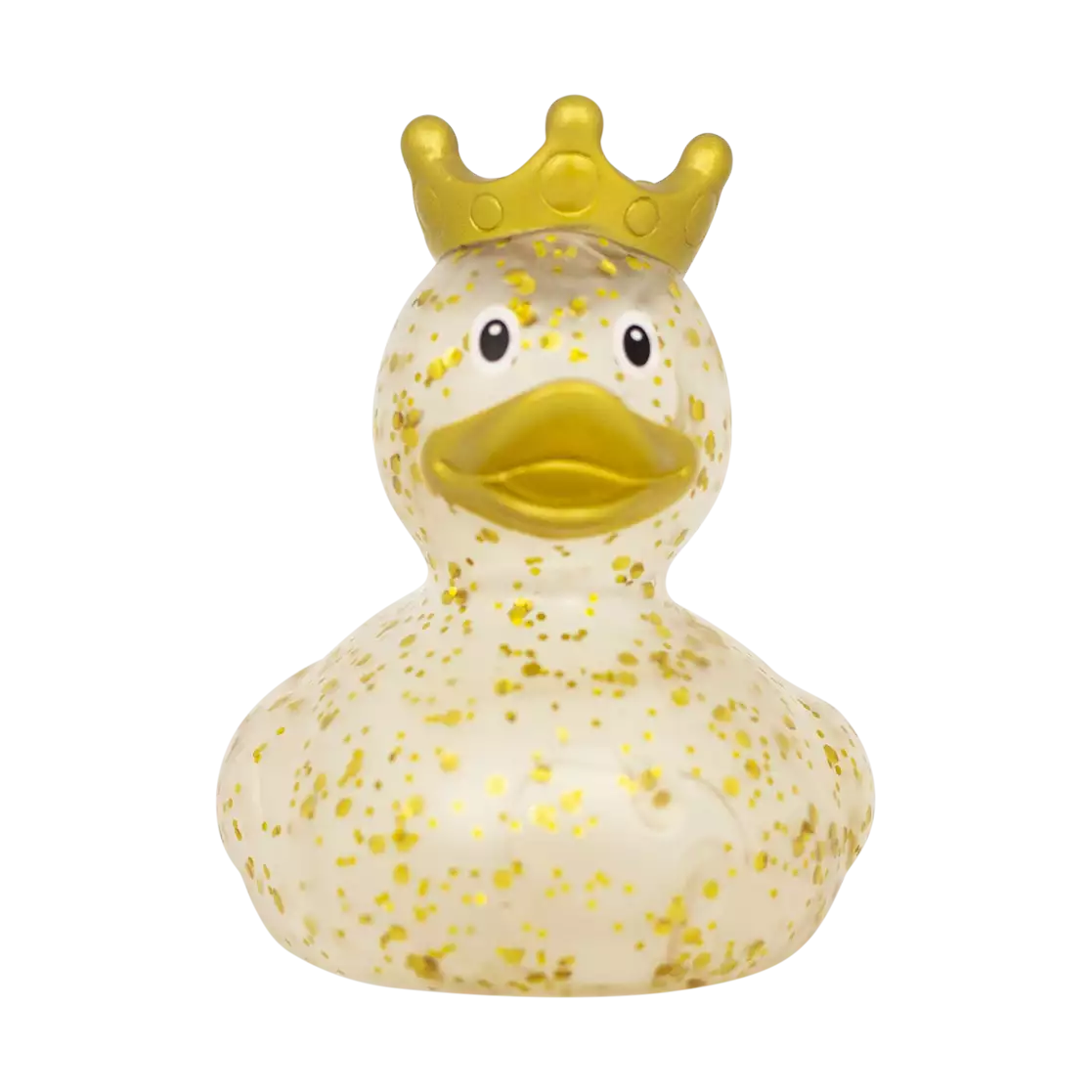 Gold Glitter Rubber Duck with Crown