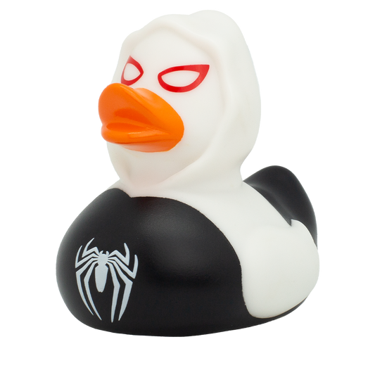 Black Spidey Duck in White