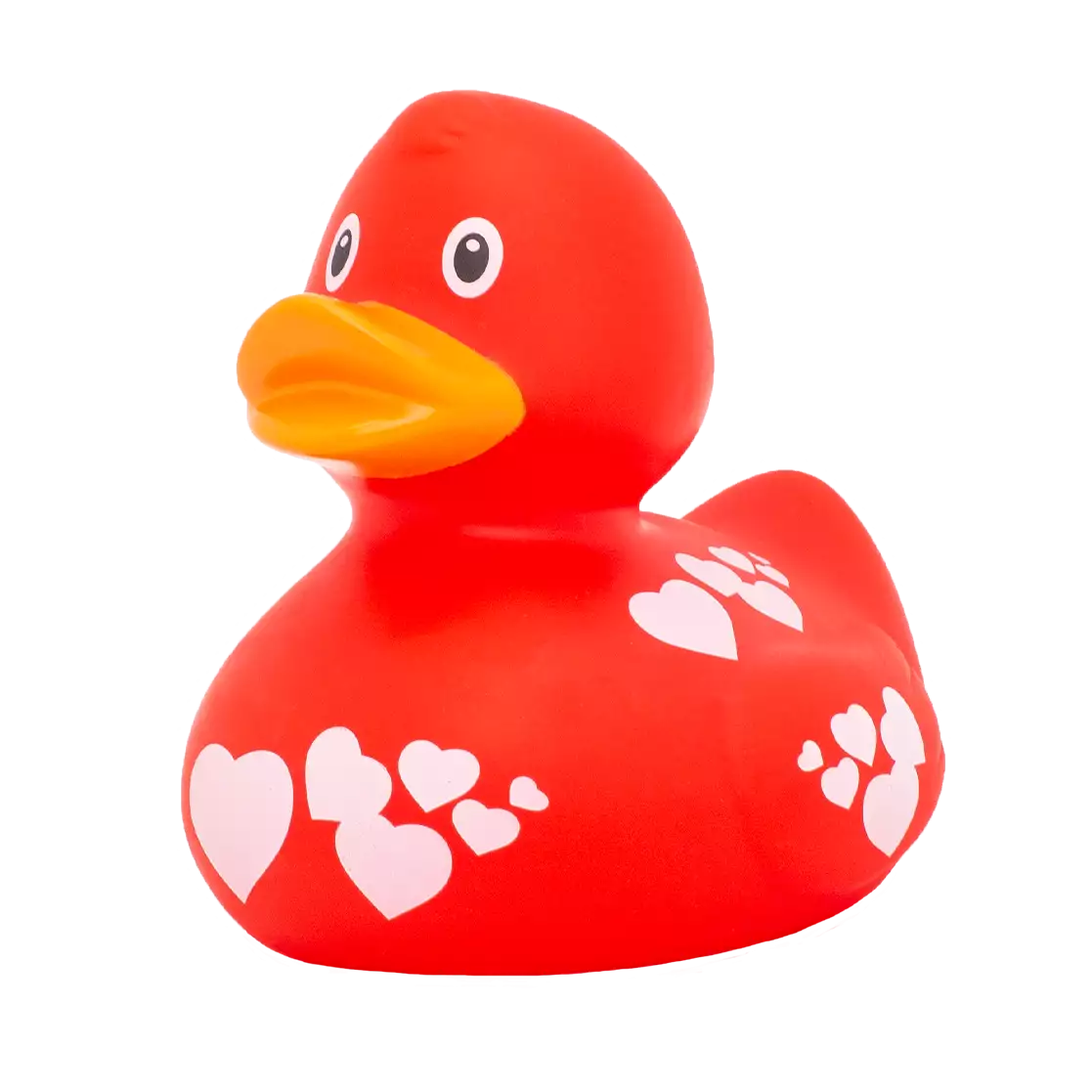 Red Duck with White Hearts