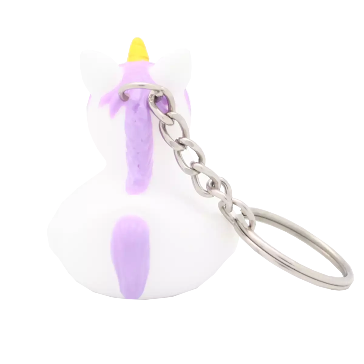 White Unicorn Keyring Rubber Duck