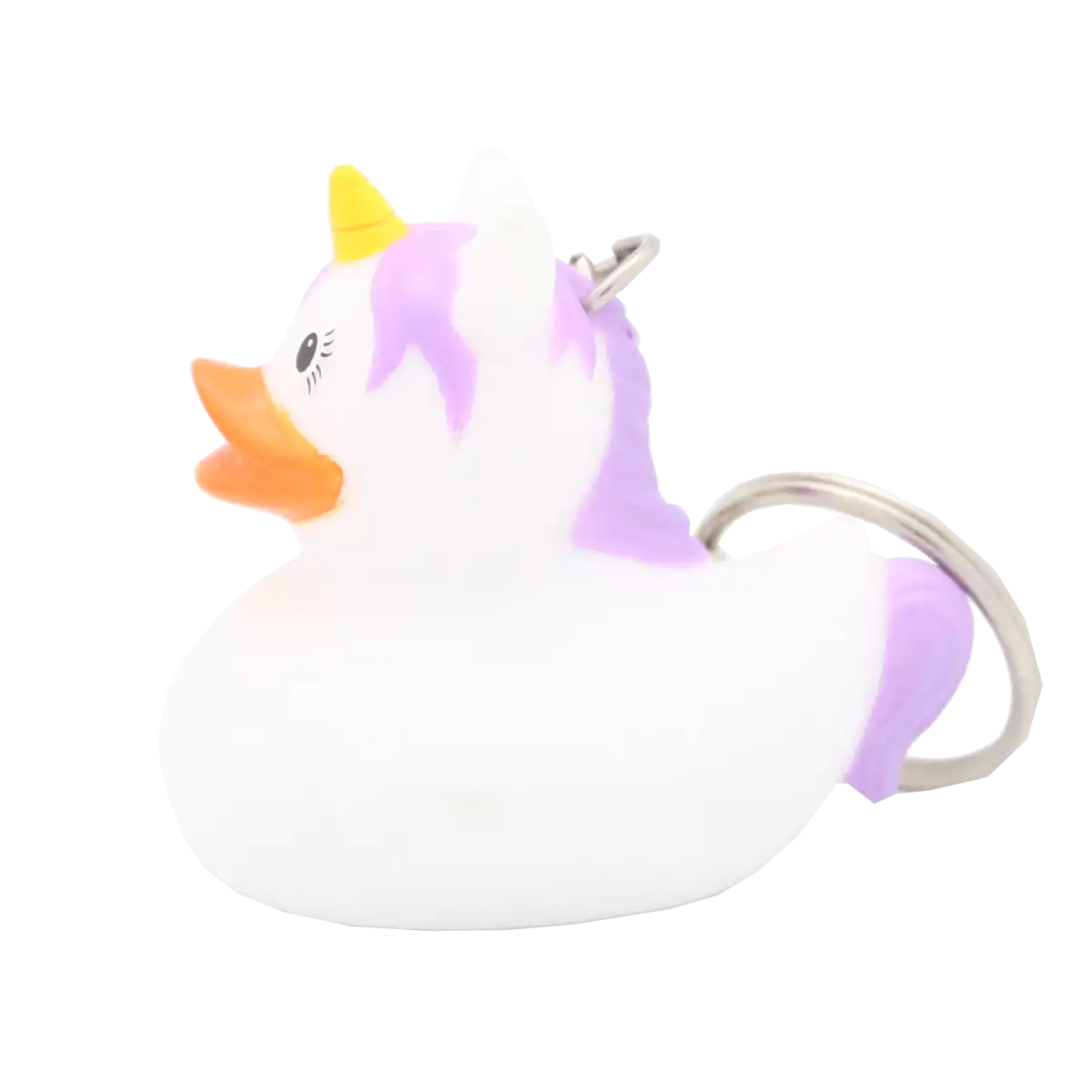 White Unicorn Keyring Rubber Duck
