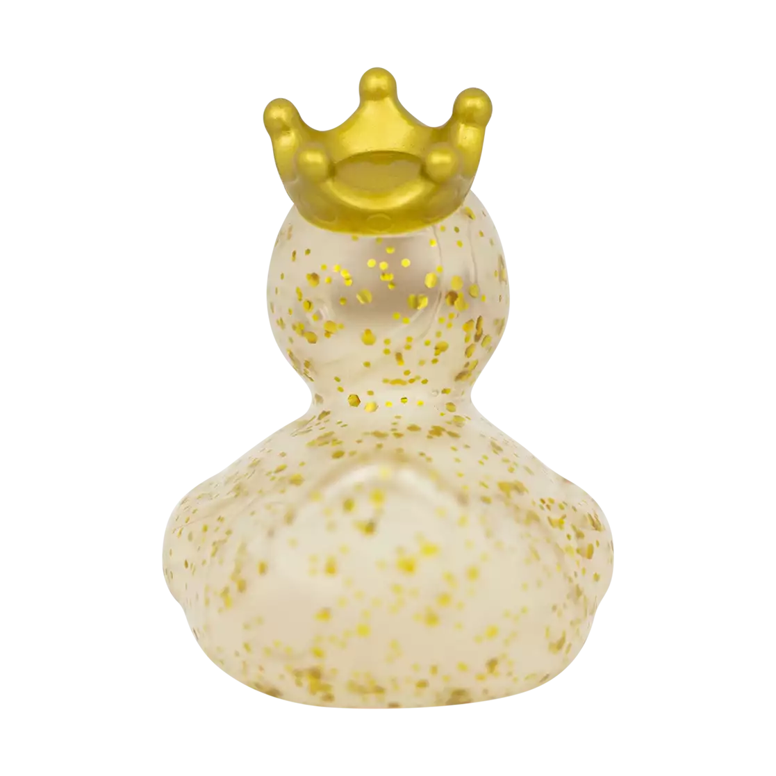 Gold Glitter Rubber Duck with Crown