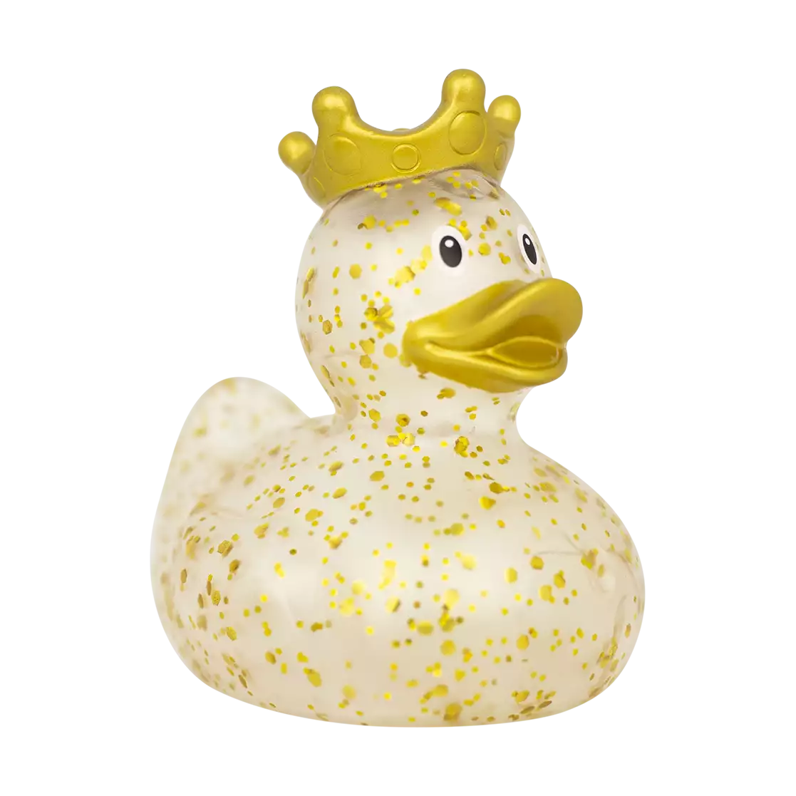 Gold Glitter Rubber Duck with Crown