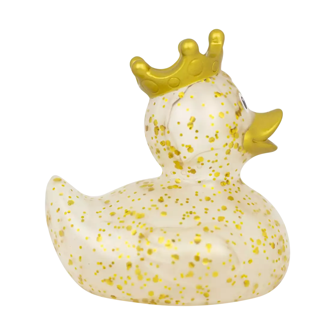 Gold Glitter Rubber Duck with Crown