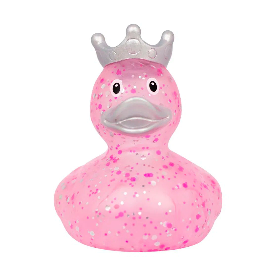 Glitter Pink Rubber Duck with crown