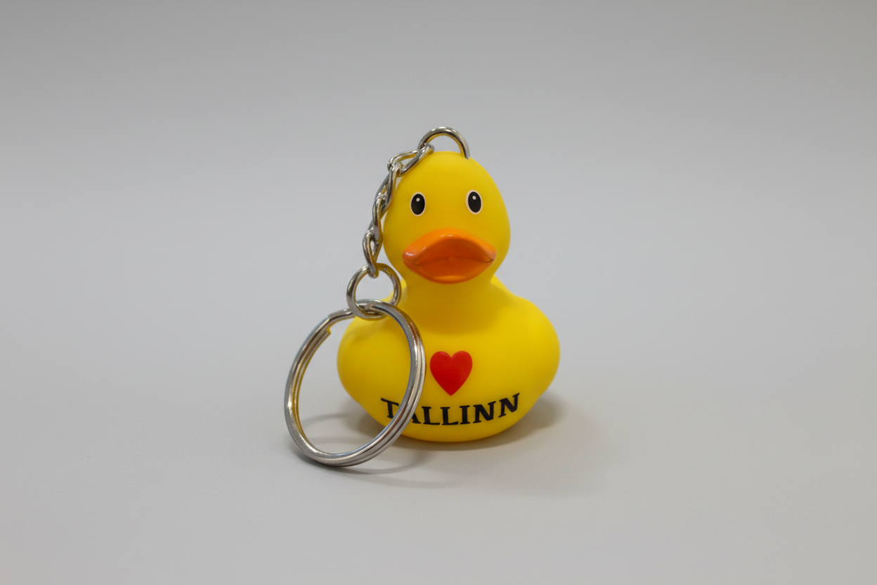 Love Tallinn Rubber Duck Keyring