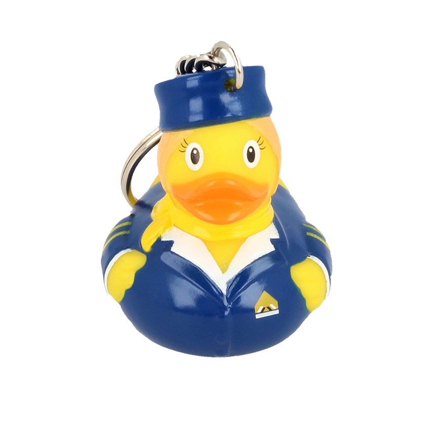 Keychain Stewardess Rubber Duck