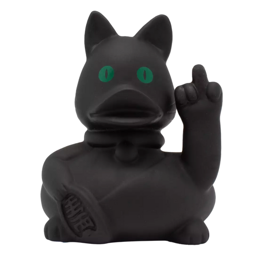 Crazy Black Cat Rubber Duck