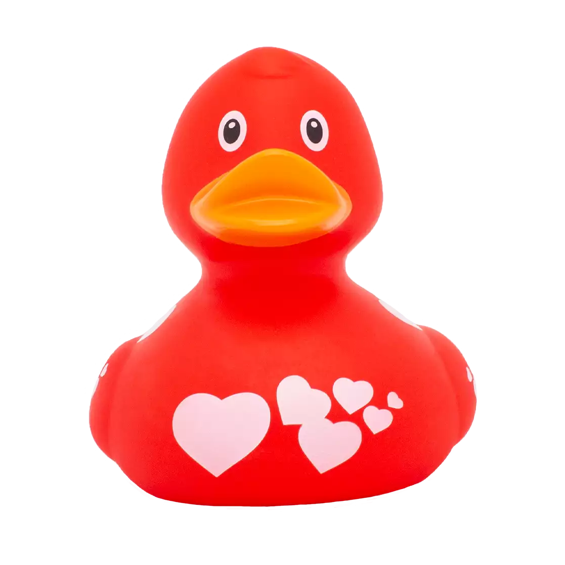 Red Duck with White Hearts