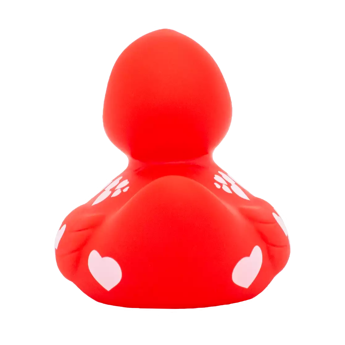 Red Duck with White Hearts
