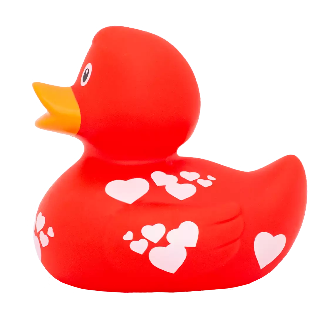 Red Duck with White Hearts