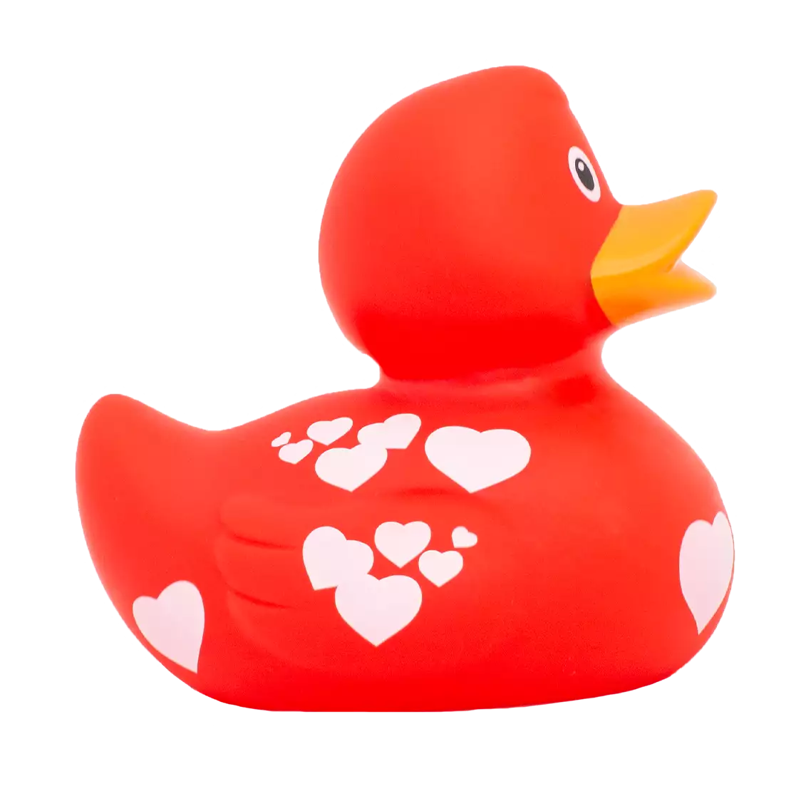 Red Duck with White Hearts