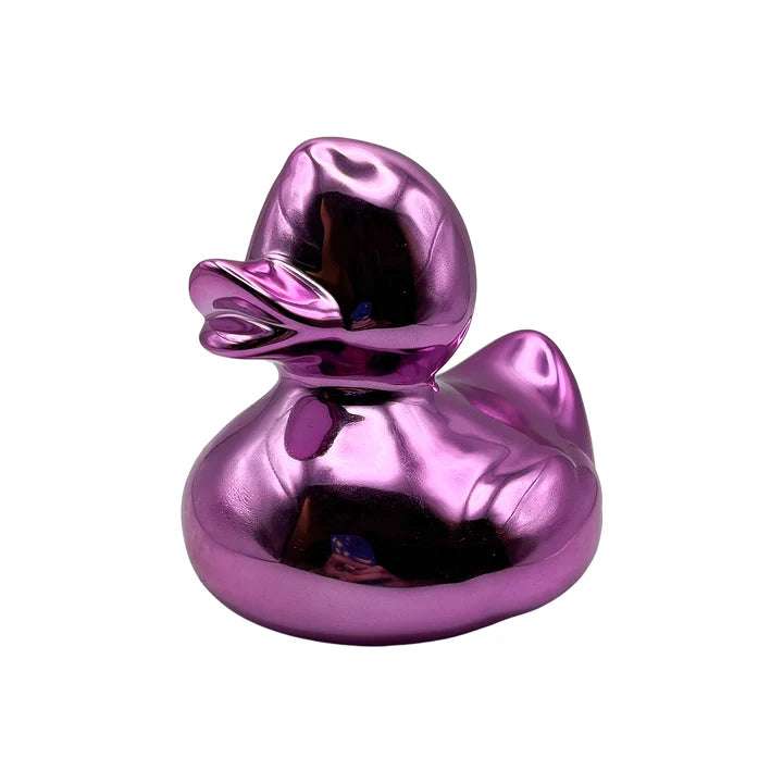 Metallic Rose Rubber Duck