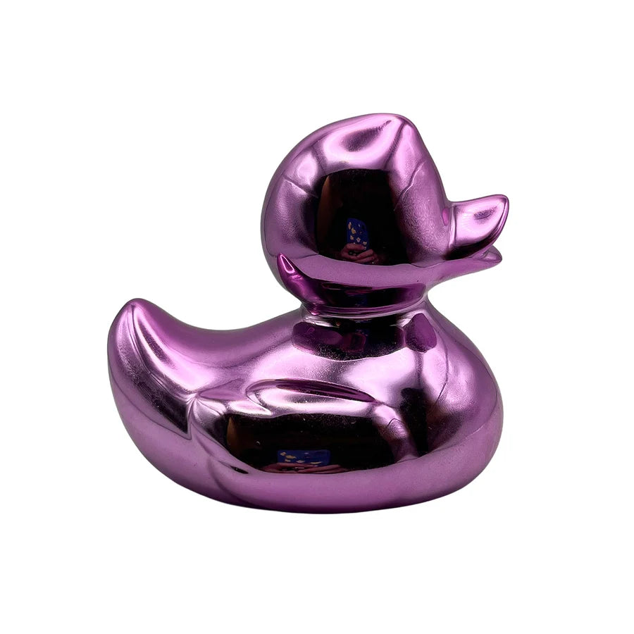 Metallic Rose Rubber Duck