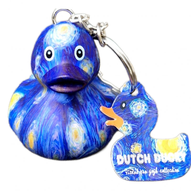 Starry Night Keyring Rubber Duck